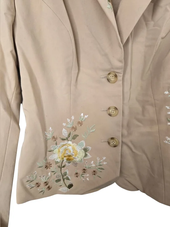 Y2K Yank American Embroidered Floral Blazer Jacket Cottagecore Boho 5/6 - Picture 3 of 8